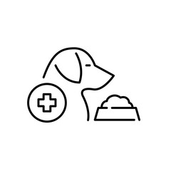 Prescription and special need diet for dogs. Pixel perfect, editable stroke icon