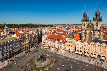 Naklejka na ściany i meble Old Town Square in Prague, Czech republic