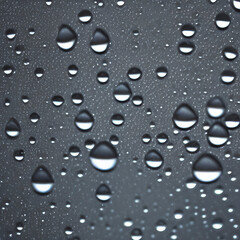 Clear Rain Drops Falling on a Window Pain