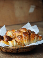 small homemade butter croissants © Chaechaebyv