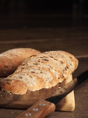slice of cereal and dried fruit bread