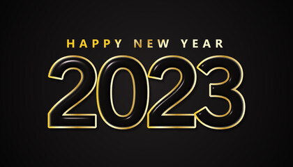 Fototapeta na wymiar 2023 happy new year greeting card design. 2023 happy new year poster design
