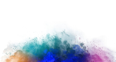 Fototapeta premium cloud border effect and blue powder explosion