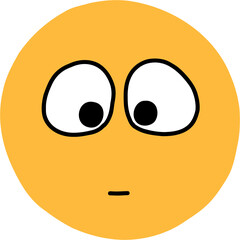 doodle freehand drawing of face expression.