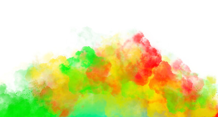 Obraz premium transparent smoky rainbow powder Explosion effect