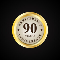 anniversary badge design template. anniversarry design vector