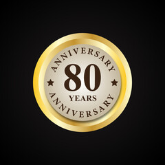 anniversary badge design template. anniversarry design vector
