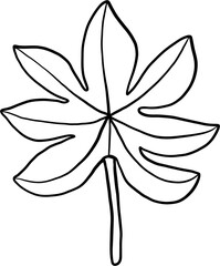 simplicity floral freehand drawing flat design.