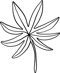simplicity floral freehand drawing flat design.