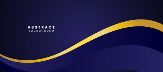 Obraz premium abstract blue and gold background vector illustration template