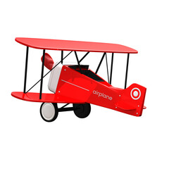 Red Airplane 3D Illustration