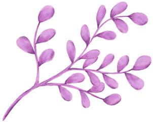 Purple Leaves Watercolor
