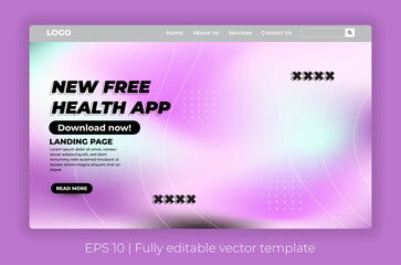 Minimal vibrant gradient background for website designs, Digital website landing page design concept, Applicable for landing pages, covers, brochures, flyers, presentations, banner