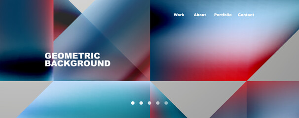 Trendy minimal geometric composition abstract background. Triangle fluid bright colors backdrop. Vector Illustration For Wallpaper, Banner, Background, Card, Book Illustration, landing page