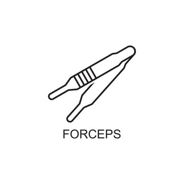 Forceps Icon , Pedestal Icon Vector