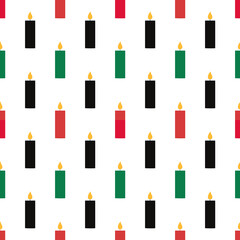 Happy Kwanzaa Holiday African Seamless Pattern Design with Festival Style Element on Template Hand Drawn Cartoon Flat Illustration