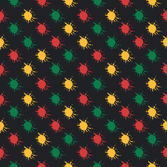 Happy Kwanzaa Holiday African Seamless Pattern Design with Festival Style Element on Template Hand Drawn Cartoon Flat Illustration