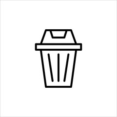 trash icon in trendy flat design on white background. EPS 10