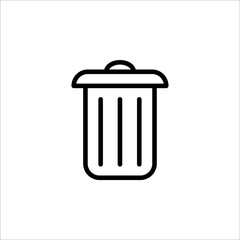 trash icon in trendy flat design on white background. EPS 10