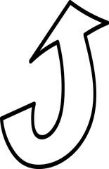 Hand drawn arrow vector