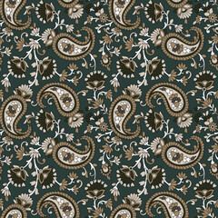 paisley  flower    Design pattern on background