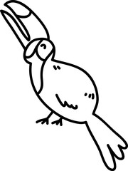 Bird doodle vector