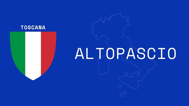 Altopascio: Illustration mit dem Ortsnamen der italienischen Stadt Altopascio in der Region Toscana