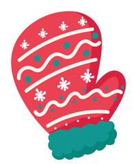 christmas mitten icon