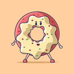Character donuts chibi illustration design