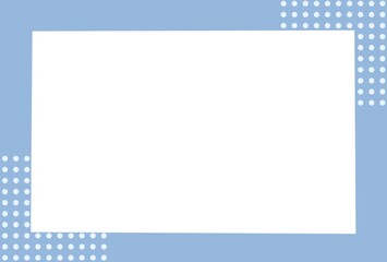 シンプル　水玉フレーム