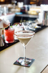 tasty cocktail in the bar