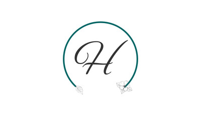 Lettermark H logo design 