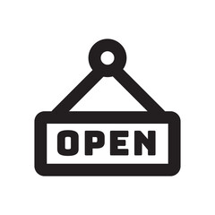 Shop Open Icon Outline Style
