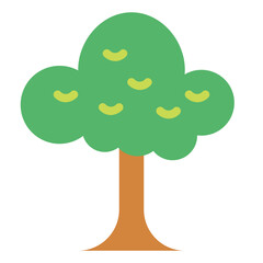 tree flat icon style