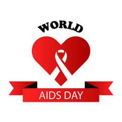 Flat world aids day background