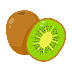 halved kiwi fruit Healthy food for vegetarians