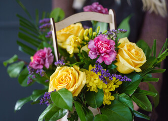 nice bouquet in the hands
