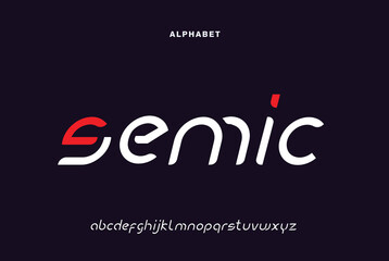 Abstract elegant modern alphabet with urban style template