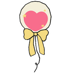 Cute balloon vector illustration in line filled design