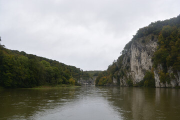 Fototapeta na wymiar The Danube break in the Bavarian Kelheim