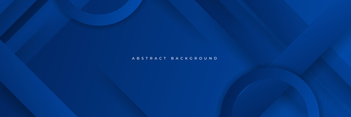 blue background with abstract square shape, dynamic and modern banner concept