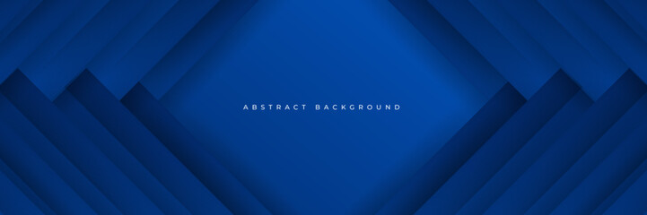 blue background with abstract square shape, dynamic and modern banner concept