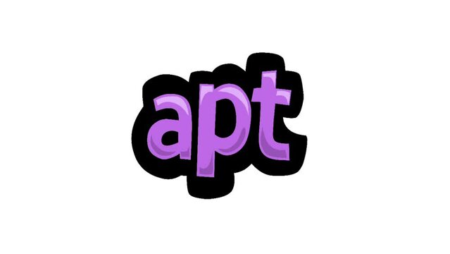 White screen animation video written APT