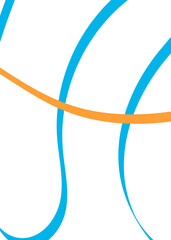Light Blue Orange Lines Background 