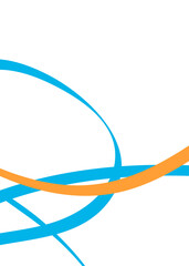 Light Blue Orange Lines Background 
