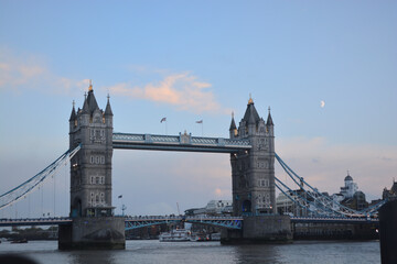 Fototapeta na wymiar London landmark Towerbridge at dawn, a famous sight in the UK