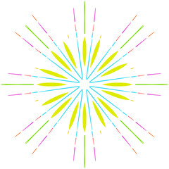 Ornamental firework illustration element 