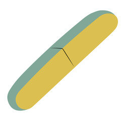 Nail file vector illustration in flat color design