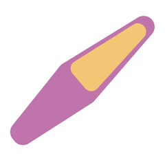 Nail file vector illustration in flat color design