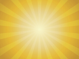 ポップな背景素材＿集中線＿広がる光イメージ＿金色